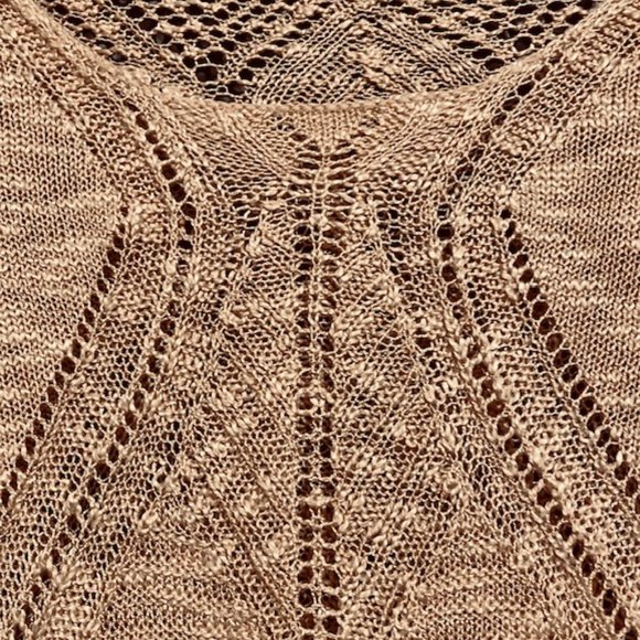 Pink Rose Peach Lace Knit Sweater - Picture 4 of 9